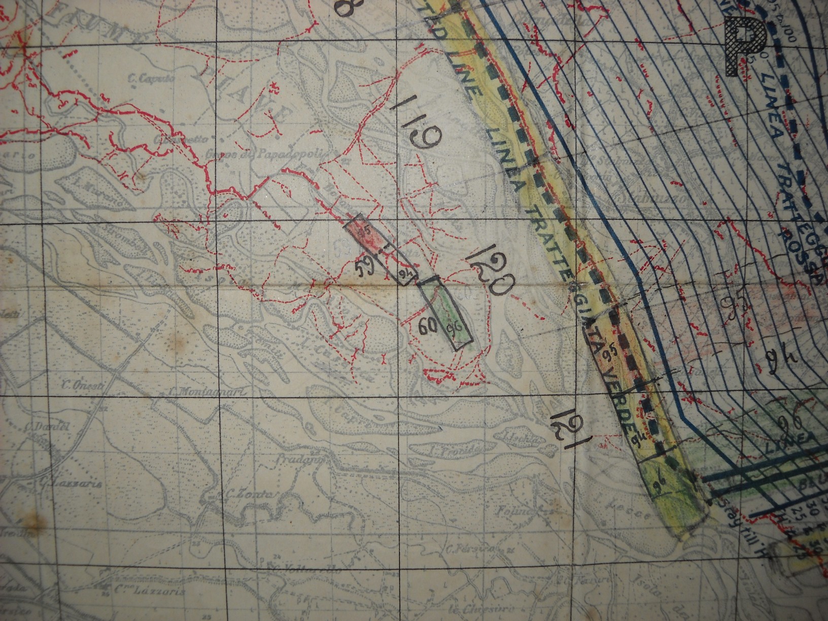Posizione del 32 Gruppo al 1 ottobre 1918